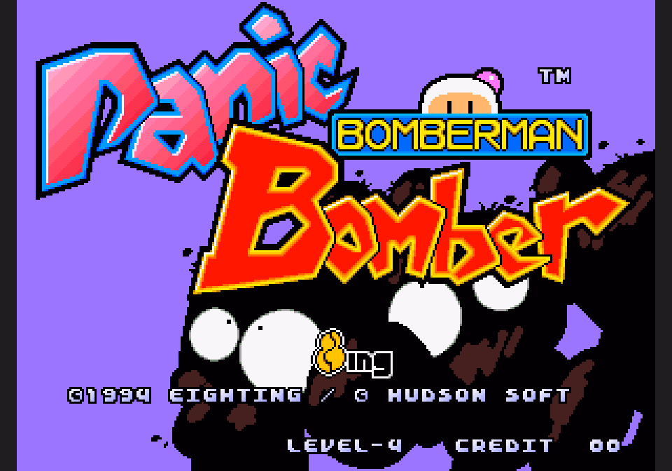 Panic Bomber — Pantalla de título