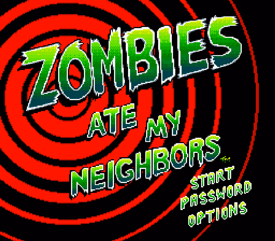 Zombies Ate My Neighbors — Pantalla de título